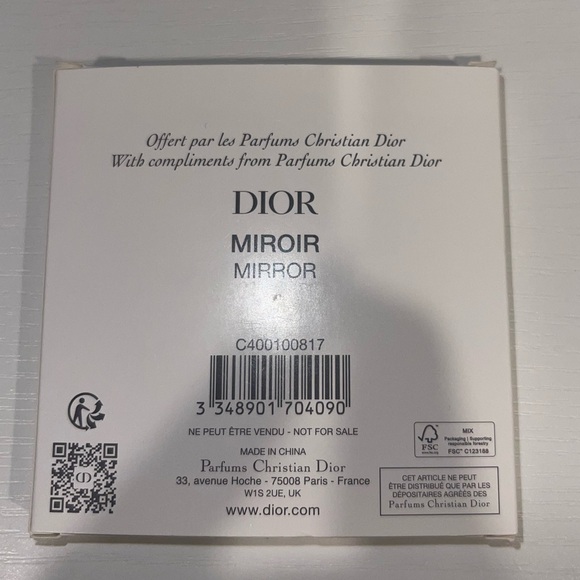 New Dior Navy Blue fabric mirror and case - Picture 3 of 10